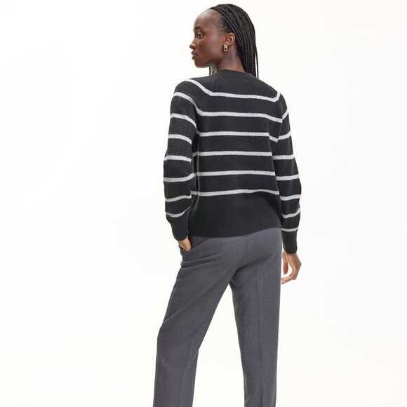 NWT Reitmans PlushSoft Long-Sleeve Striped Crew-Neck Sweater M - Picture 3 of 14